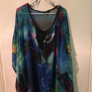 Ulla Popken Sheer Tunic Top